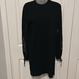 Paper Crans sz M Puff Tie Sleeve Sweater Dress GUC B1313